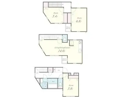 ミ・パティオA棟(3LDK/1階)の間取り写真