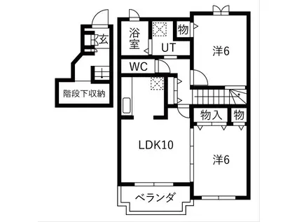 サフィニアガーデン(2LDK/2階)の間取り写真