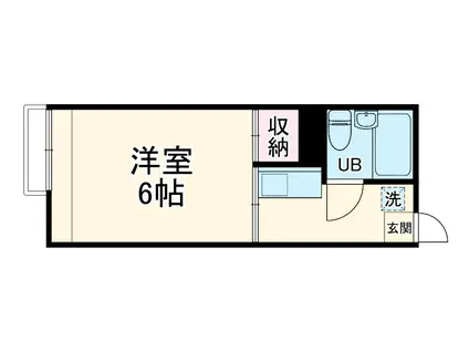 カーサ宮崎(1K/2階)の間取り写真