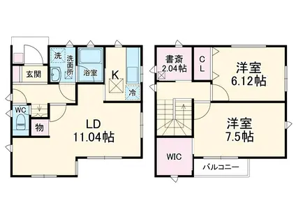 京浜東北・根岸線 北浦和駅 バス乗車時間:6分 市営アパートバス停で下車 徒歩3分 2階建 築1年(2SLDK)の間取り写真