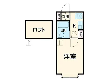ジョイハイツ宮本2(1K/1階)の間取り写真