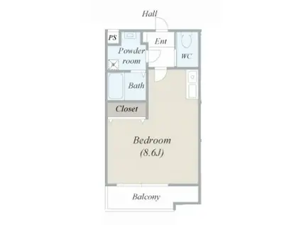 EINS SEIJO(ワンルーム/1階)の間取り写真