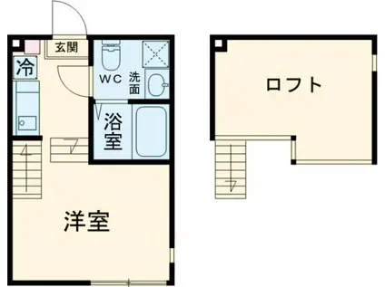 細田三丁目アパート(ワンルーム/1階)の間取り写真