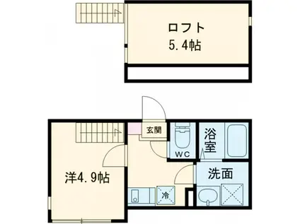 細田三丁目アパート(ワンルーム/2階)の間取り写真