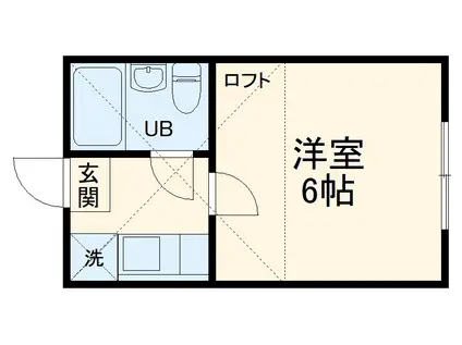ヴェルドミール宮崎(1K/2階)の間取り写真