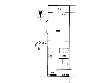 Sマンション上野(1K/1階)の間取り写真