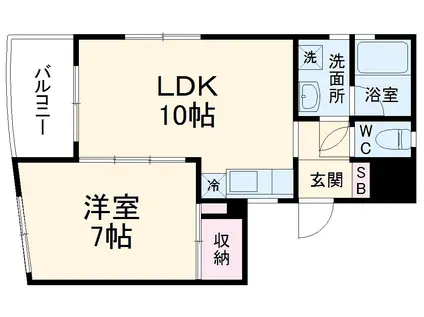 エルラード北里Ⅰ(1LDK/3階)の間取り写真