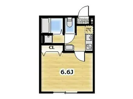 BELLA VISTA海老名(1K/2階)の間取り写真