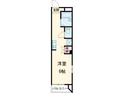 宮崎ビル(ワンルーム/8階)の間取り写真