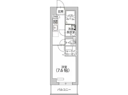 リベルテ甲州街道(1K/1階)の間取り写真