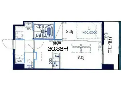 GRAN PASEO新大阪(1LDK/6階)の間取り写真