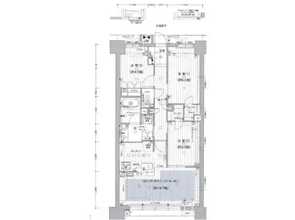 プレサンスグラン名城公園(3LDK/1階)の間取り写真