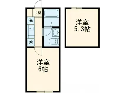 ヴィンティア八王子(1K/1階)の間取り写真