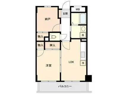 サンコート柳橋(1SLDK/6階)の間取り写真