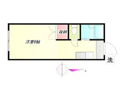 AP足立(ワンルーム/1階)の間取り写真