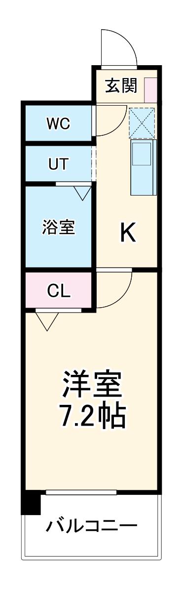エクセレント21(1K/2階)の間取り写真