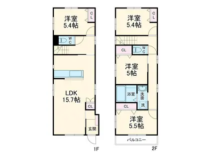 東京地下鉄東西線 浦安駅(千葉) 徒歩13分 2階建 築12年(4LDK)の間取り写真