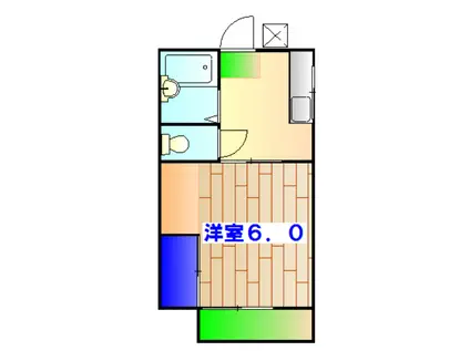 コーポ山路(1K/2階)の間取り写真