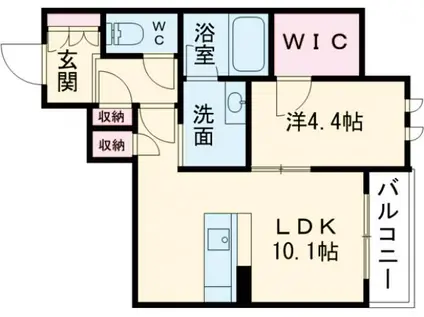 メゾン ド シルヴィア(1LDK/2階)の間取り写真