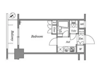 レジデンス横濱関内(1K/8階)の間取り写真