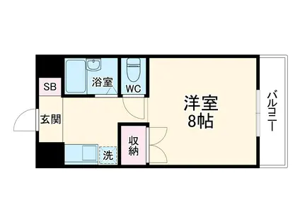 ピア ボナール(1K/1階)の間取り写真