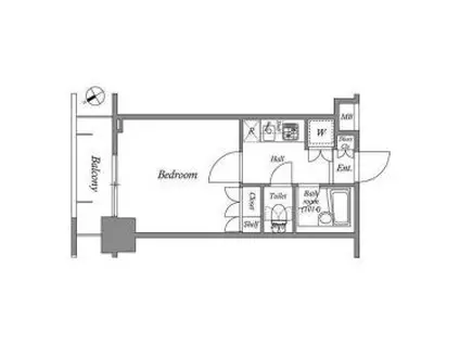 レジデンス横濱関内(1K/6階)の間取り写真