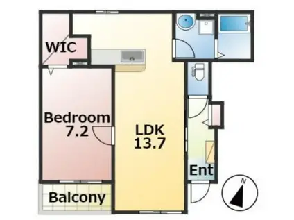 サンシャイン(1LDK/1階)の間取り写真