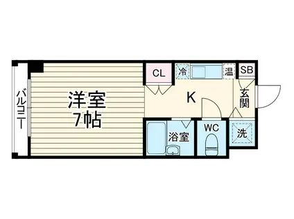 ウィンディ湘南(1K/5階)の間取り写真