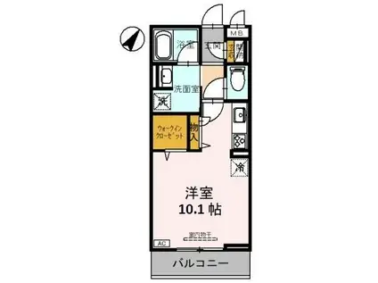 CAPELLA(ワンルーム/3階)の間取り写真