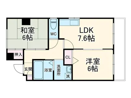 APARTMENT884(2LDK/2階)の間取り写真