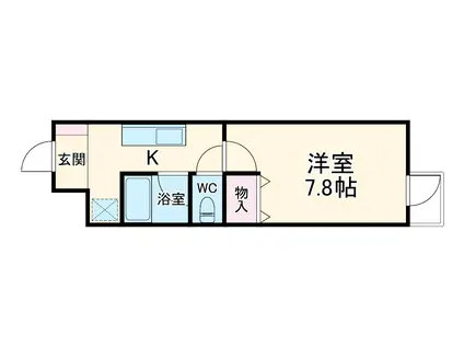 藤ビル(1K/4階)の間取り写真