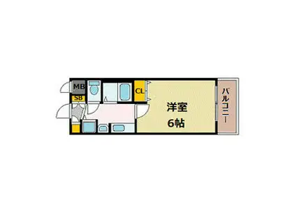 プレサンス名古屋駅前(1K/3階)の間取り写真