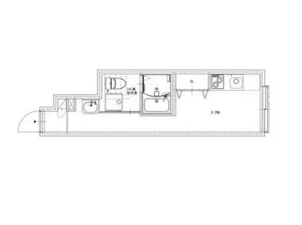 ソルナクレイシア桜新町Ⅱ(ワンルーム/1階)の間取り写真