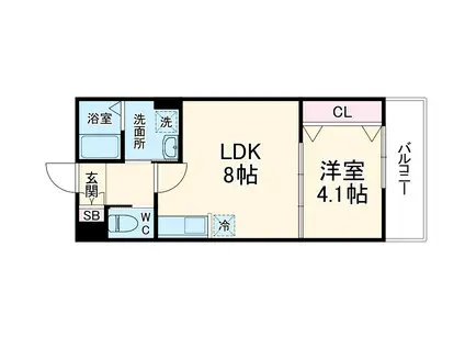 H-MAISON御幣島Ⅲ(1LDK/2階)の間取り写真