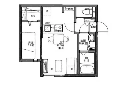 KEIAI RESIDENCE 西八王子Ⅳ(1LDK/3階)の間取り写真