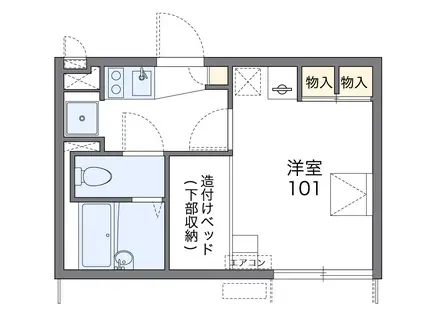 レオパレス板原(1K/2階)の間取り写真