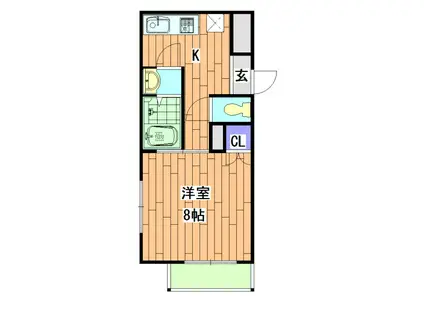 小華マンションアネックス(1K/2階)の間取り写真