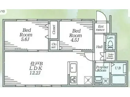 FJフォレスト(2LDK/1階)の間取り写真