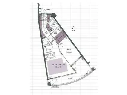 エルクラウディア青葉(1LDK/4階)の間取り写真