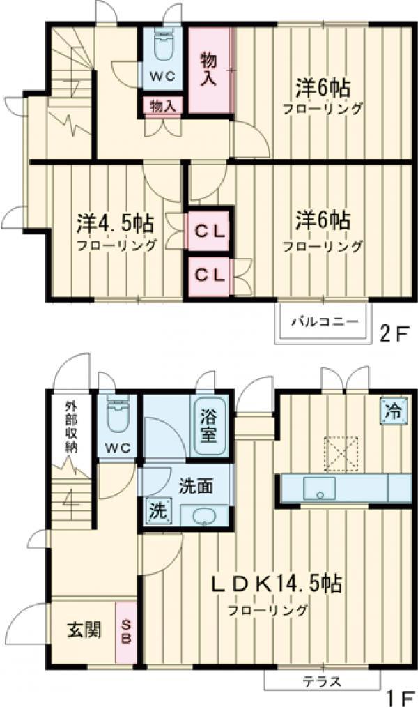 アベニュー浜田山(3LDK)の間取り写真