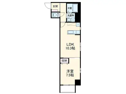ミリアビタNO35(1LDK/2階)の間取り写真