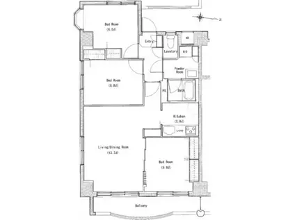 SOCIETY NAKANO FUJIMICHO(3LDK/4階)の間取り写真
