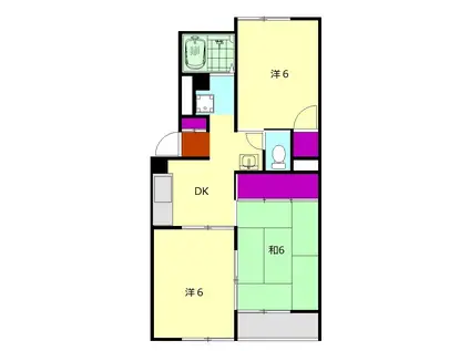 第十五松本ハイツ(3DK/3階)の間取り写真