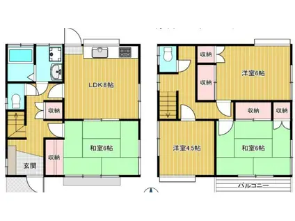 下連雀2丁目 (4LDK/1階)の間取り写真