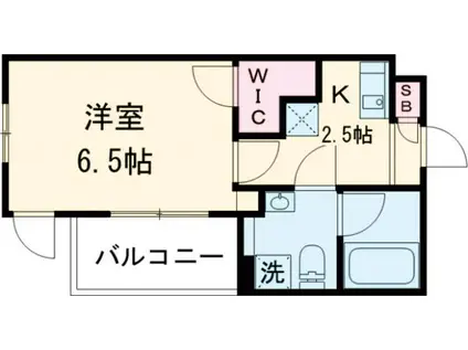 GRANDUO上野毛Ⅴ(1K/1階)の間取り写真