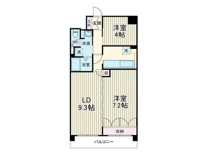 エスリード堂島(1SLDK/9階)の間取り写真