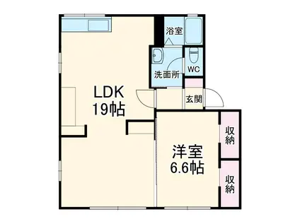 ディアス・ブリッツァB(1LDK/1階)の間取り写真