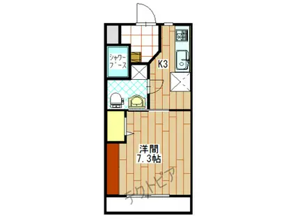 NEXTAGE新橋(1K/1階)の間取り写真