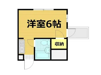 ロイヤルハイツコトブキ(ワンルーム/2階)の間取り写真
