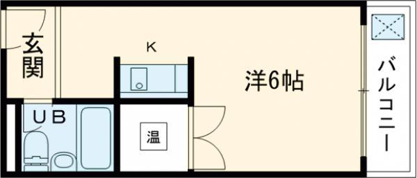 京都今出川レジデンス(ワンルーム/6階)の間取り写真